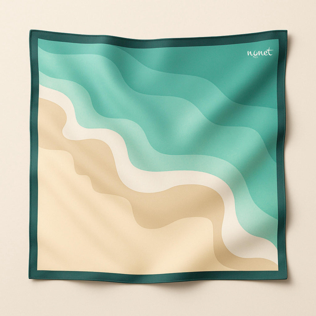 Pañuelo de seda mar
