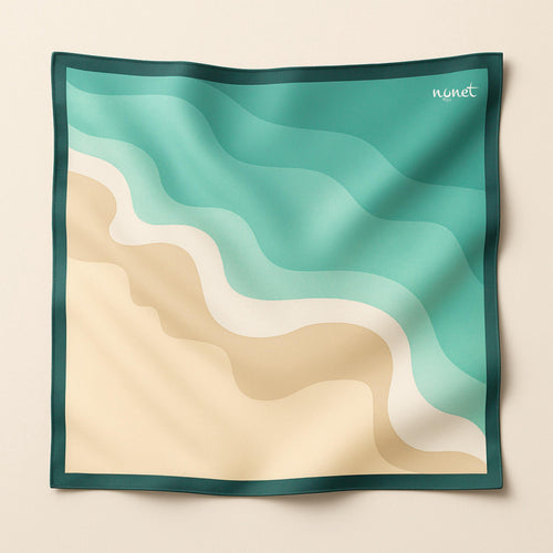 Pañuelo de seda mar
